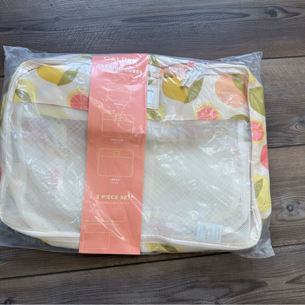 Calpak Packing Cubes Set with Fruit Print